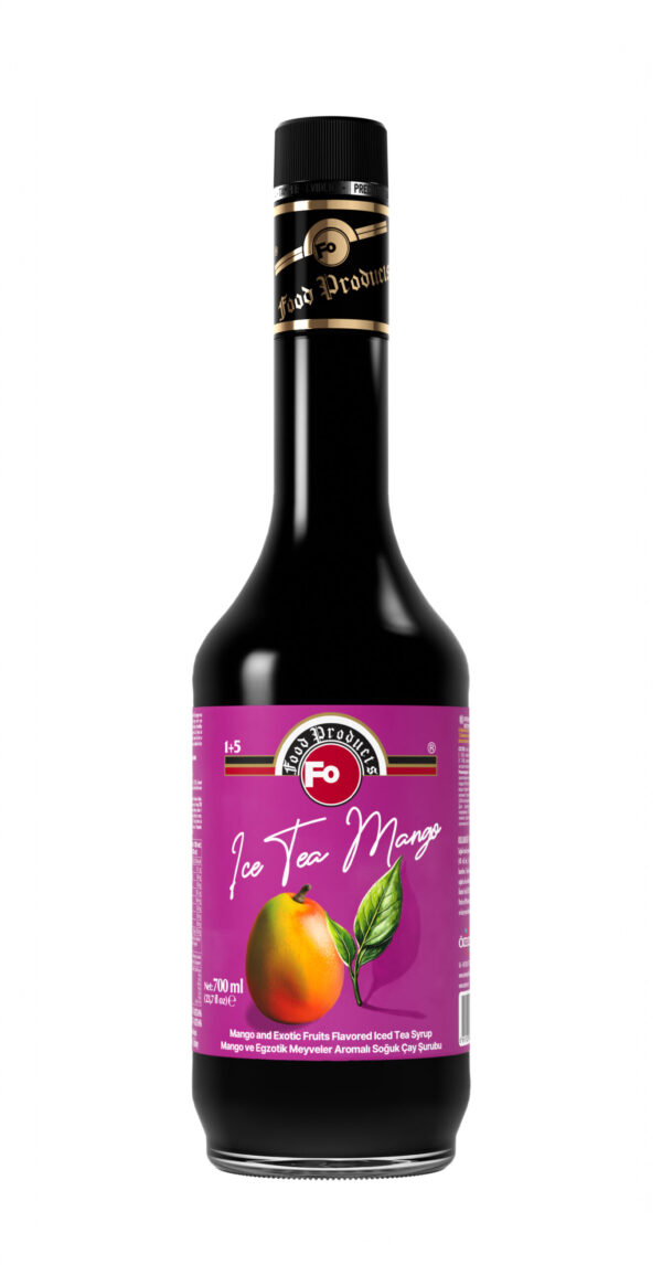 -FO-MANGO-ICE-TEA-C Mango and Exotic Fruits Flavored Iced Tea Syrup